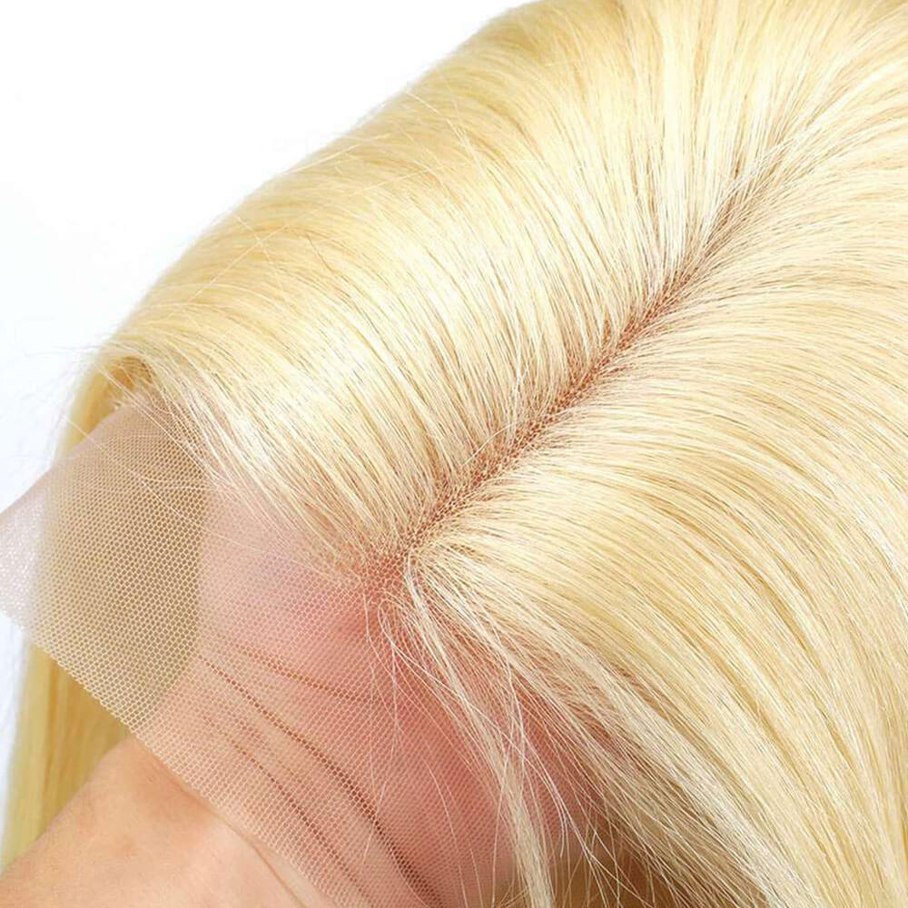 Lace Front Handwoven Blonde Human Hair Bob Wig