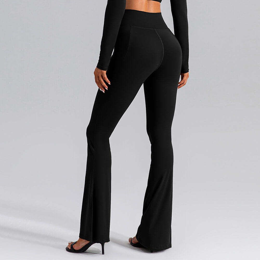 V-Waist Split Flared Leg Slimming Yoga Pant