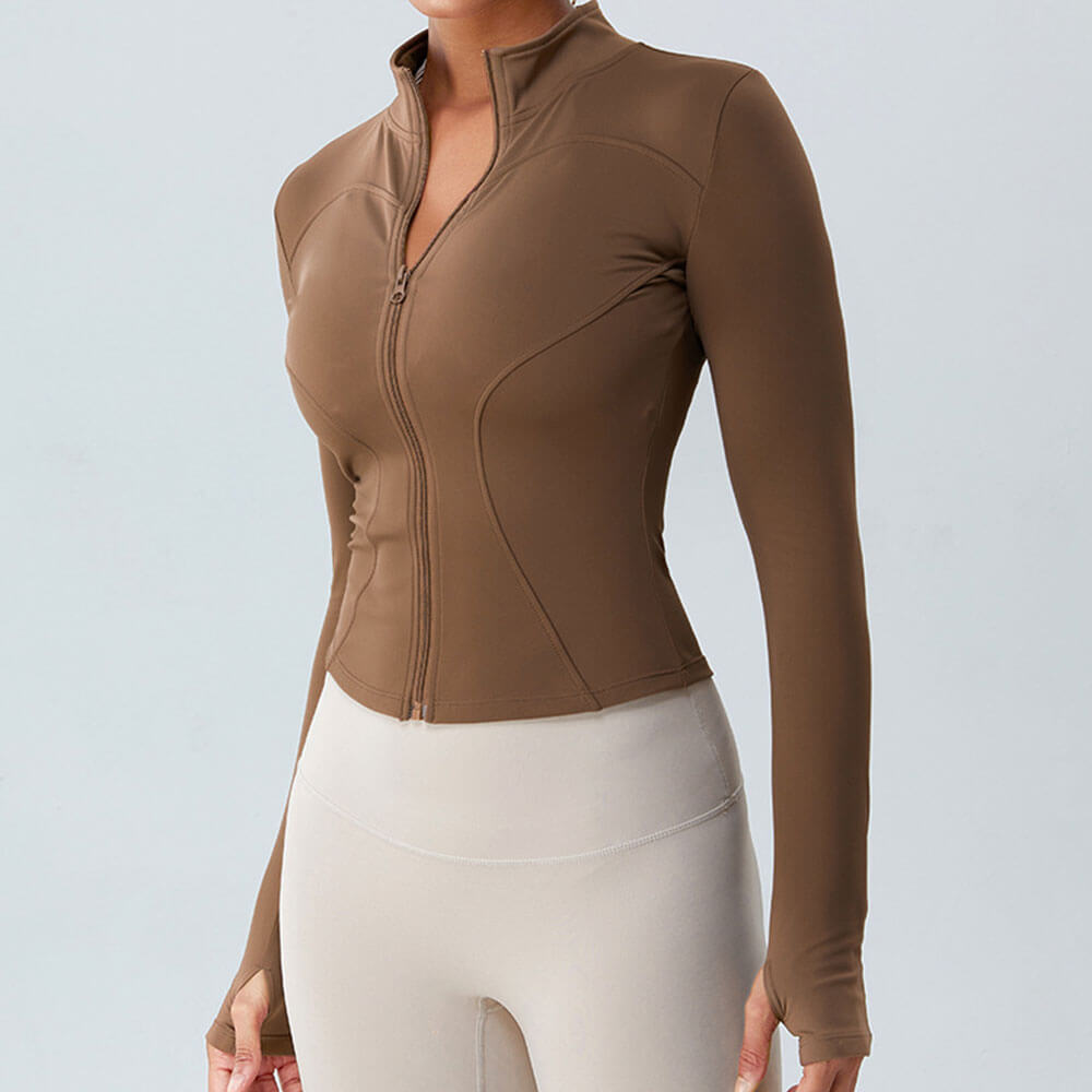 Inner Fleece Long Sleeve Yoga Jacket