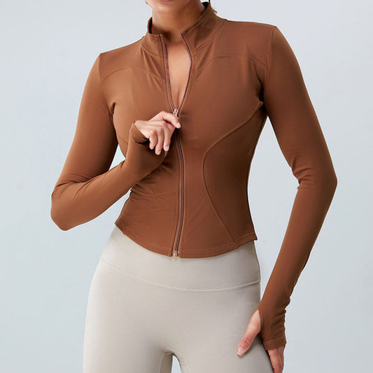 Inner Fleece Long Sleeve Yoga Jacket